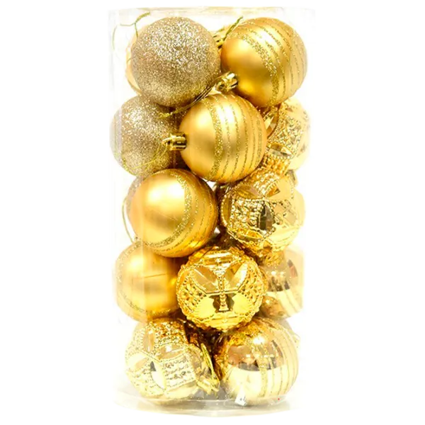 Jucării pentru brad Global Christmas DS5015 6 cm/ Gold photo 1
