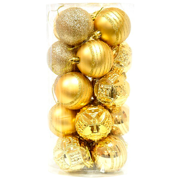 Jucării pentru brad Global Christmas DS5015 6 cm/ Gold photo 1