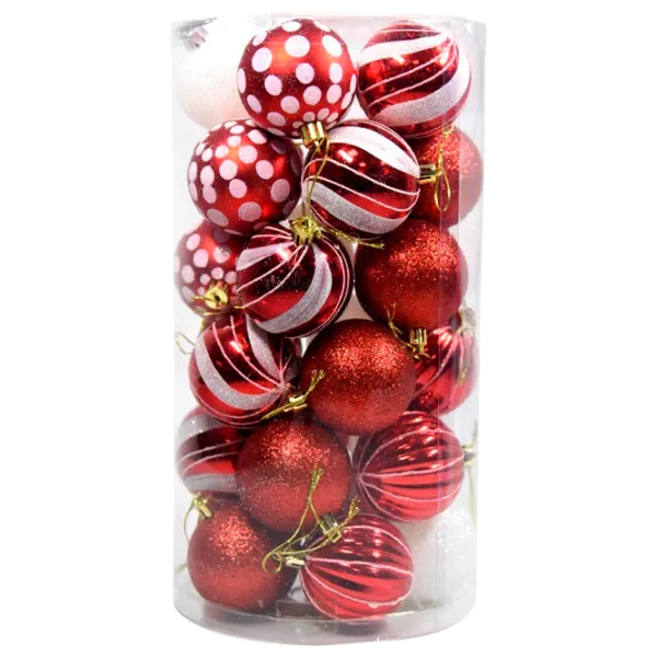 Jucării pentru brad Global Christmas DS5025 6 cm/ Red photo 1