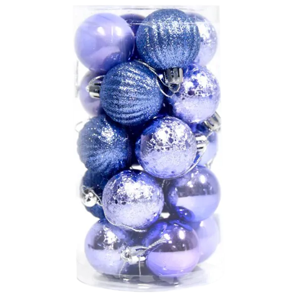 Jucării pentru brad Global Christmas DS5029 4 cm/ Blue photo 1