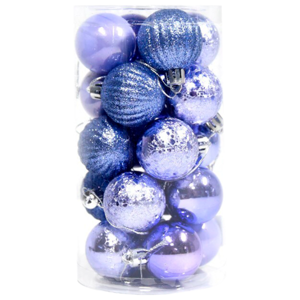 Jucării pentru brad Global Christmas DS5029 4 cm/ Blue photo 1