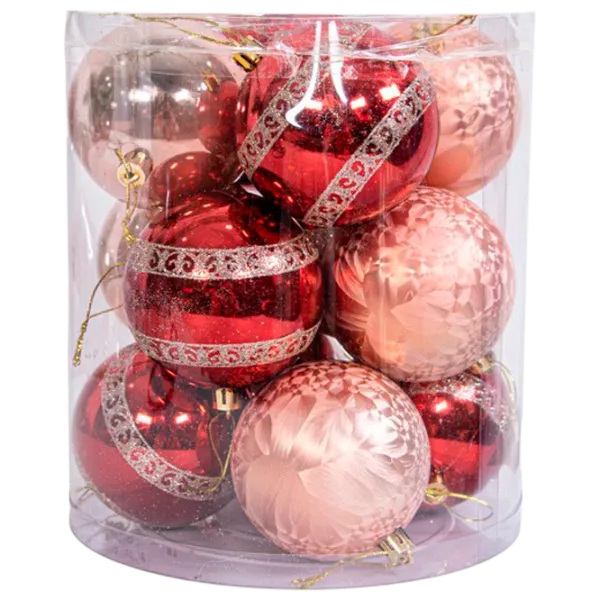 Игрушки для ёлки Global Christmas DS7692 8 см/ Розовый, красный photo 1