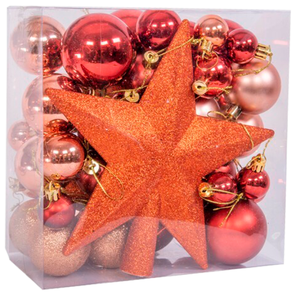 Jucării pentru brad Global Christmas DS7877 Rose, red photo 1