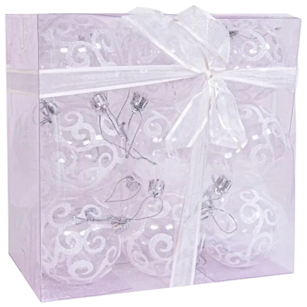 Jucării pentru brad Global Christmas DS7884 7 cm/ White photo 1
