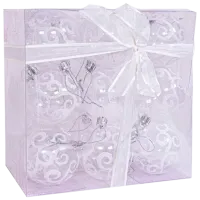 Игрушки для ёлки Global Christmas DS7884 7 см/ Белый