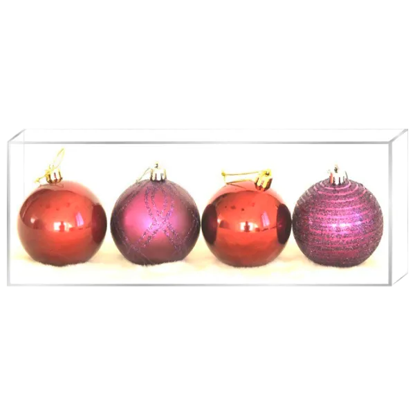 Jucării pentru brad Global Christmas PC1519 7 cm/ Bordo photo 1
