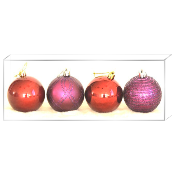 Jucării pentru brad Global Christmas PC1519 7 cm/ Bordo photo 1