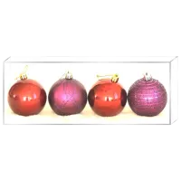 Игрушки для ёлки Global Christmas PC1519 7 см/ Бордовый