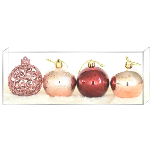 Jucării pentru brad Global Christmas PC1529 6 cm/ Rose photo 1