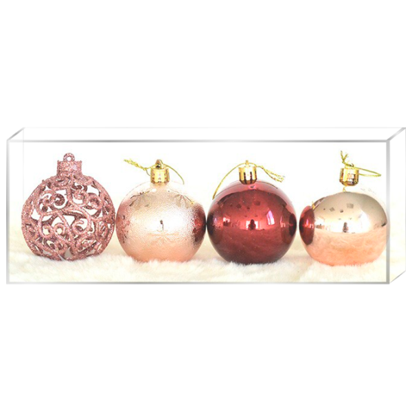 Jucării pentru brad Global Christmas PC1529 6 cm/ Rose photo 1