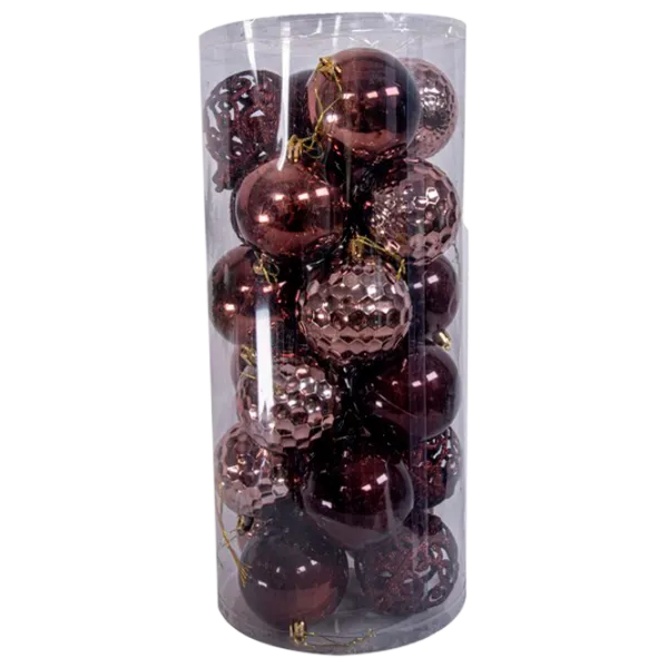 Jucării pentru brad Global Christmas DS7911 8 cm/ Brown photo 1