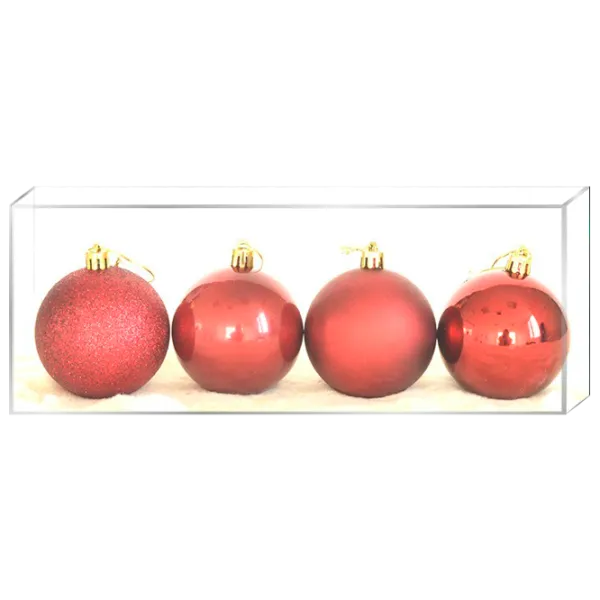 Jucării pentru brad Global Christmas PC1546 7 cm/ Bordo photo 1