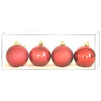 Jucării pentru brad Global Christmas PC1546 7 cm/ Bordo