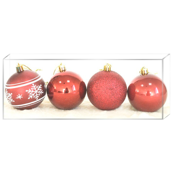 Игрушки для ёлки Global Christmas PC1547 7 см/ Бордовый photo 1