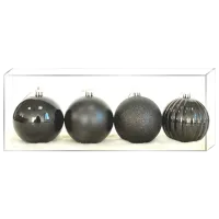 Игрушки для ёлки Global Christmas PC2061 8 см/ Черный