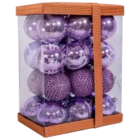 Jucării pentru brad Global Christmas DS8258 8 cm/ Purple