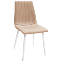 Кухонный стул DecoPrim DC-90P Ткань/ Светло-Бежевый Белый