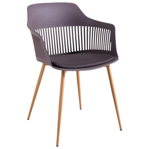 Scaun de bucătărie DecoPrim Leon Plastic/ Camel photo 1 Scaun de bucătărie DecoPrim Leon Plastic/ Camel photo 1