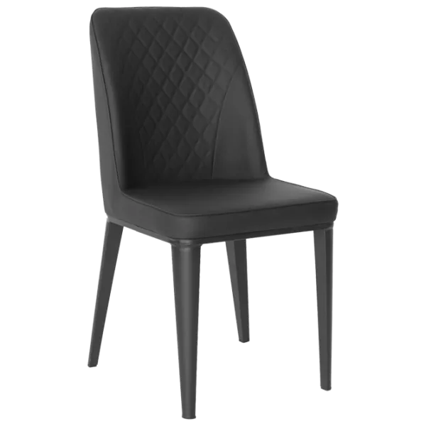 Scaun de bucătărie DecoPrim B-02 Piele artificială/ Black photo 1