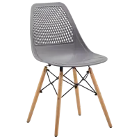 Scaun de bucătărie DecoPrim Andy Metal/ Plastic/ Gray