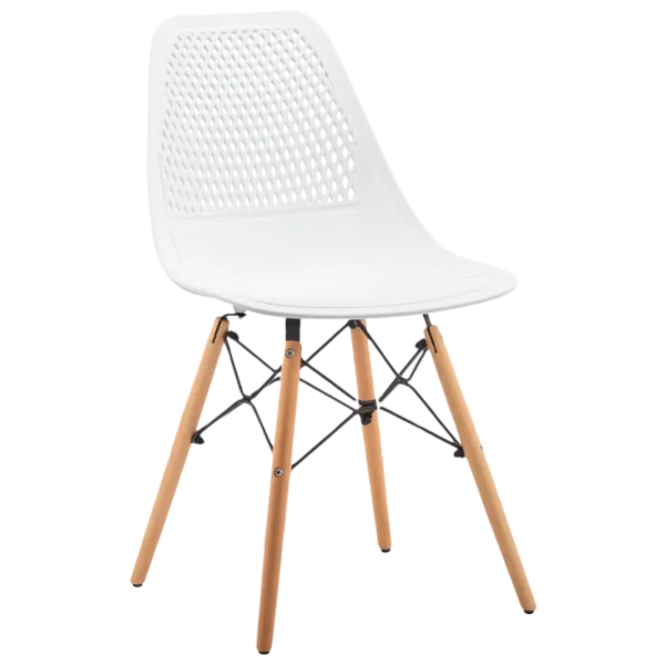 Scaun de bucătărie DecoPrim Andy Metal/ Plastic/ White photo 1 Scaun de bucătărie DecoPrim Andy Metal/ Plastic/ White photo 1