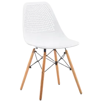 Scaun de bucătărie DecoPrim Andy Metal/ Plastic/ White