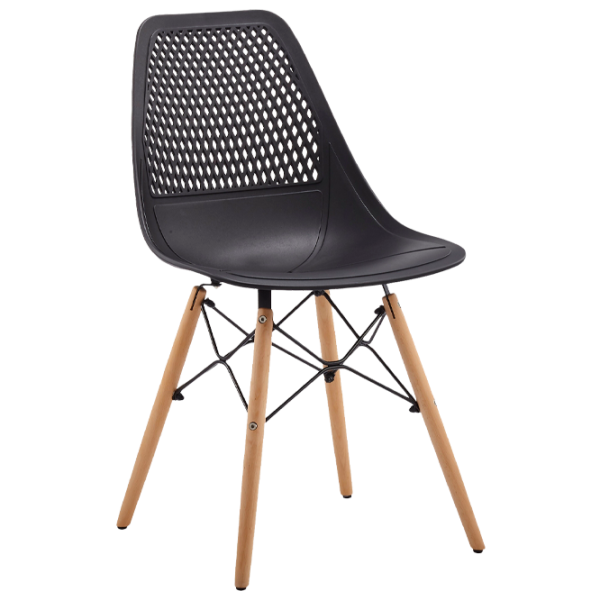 Scaun de bucătărie DecoPrim Andy Metal/ Plastic/ Black photo 1