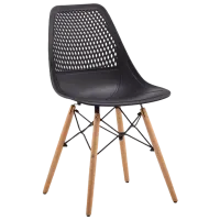 Scaun de bucătărie DecoPrim Andy Metal/ Plastic/ Black