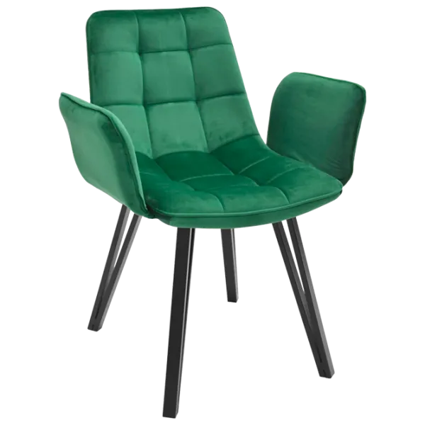 Scaun de bucătărie DecoPrim DC-18 Stofă/ Green Black photo 1