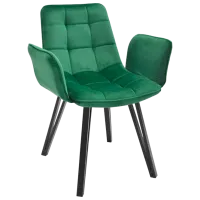 Кухонный стул DecoPrim DC-18 Ткань/ Зелёный Черный
