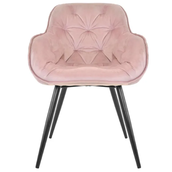 Scaun de bucătărie DecoPrim Daisy Stofă/ Pink Black photo 1