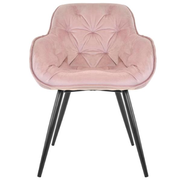 Scaun de bucătărie DecoPrim Daisy Stofă/ Pink Black photo 1