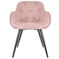 Scaun de bucătărie DecoPrim Daisy Stofă/ Pink Black