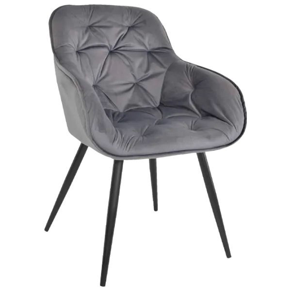 Scaun de bucătărie DecoPrim Daisy Stofă/ Dark Gray Black photo 1