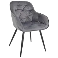 Scaun de bucătărie DecoPrim Daisy Stofă/ Dark Gray Black