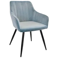 Scaun de bucătărie DecoPrim Iris Stofă/ Light Blue Black