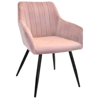 Scaun de bucătărie DecoPrim Iris Stofă/ Light-pink Black