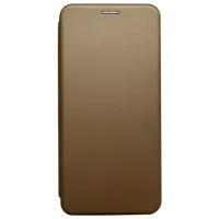 Чехол для смартфона Samsung Galaxy A02s Rival/ Чехол книжка/ Кожа/ Золотой