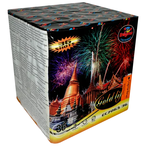 Baterie de artificii Enigma Gold Life EC7063/ 36 36 focuri photo 1 Baterie de artificii Enigma Gold Life EC7063/ 36 36 focuri photo 1