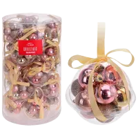 Игрушки для ёлки Christmas 37084 3 см/ Розовый