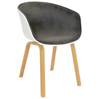 Scaun de bucătărie DecoPrim Cortez Stofă/ White Gray