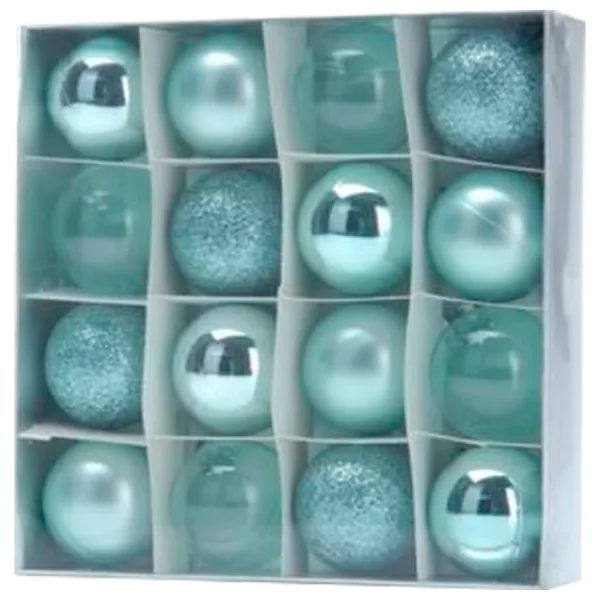 Jucării pentru brad Christmas 34441 4 cm/ Teal photo 1