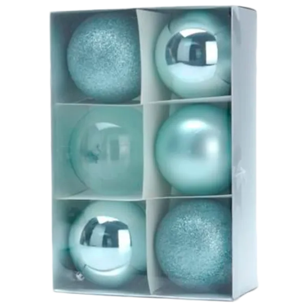 Jucării pentru brad Christmas 34459 8 cm/ Teal photo 1