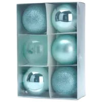 Jucării pentru brad Christmas 34459 8 cm/ Teal