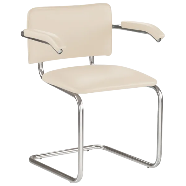 Scaun de birou Nowy Styl Sylwia Arm Chrome Piele artificială/ Beige photo 1