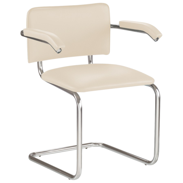 Scaun de birou Nowy Styl Sylwia Arm Chrome Piele artificială/ Beige photo 1