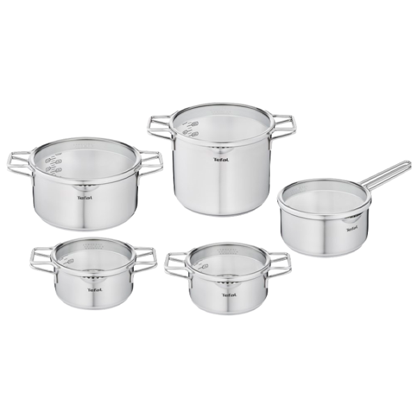 Набор кастрюль Tefal H852SA55 6.1 л Нержавеющая сталь/ Стальной photo 1