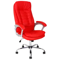 Fotoliu de birou DecoPrim BX-0025 Piele artificială/ Red