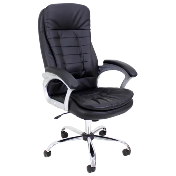 Fotoliu de birou DecoPrim BX-0025 Piele artificială/ Black photo 1 Fotoliu de birou DecoPrim BX-0025 Piele artificială/ Black photo 1