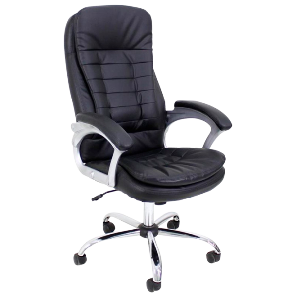 Fotoliu de birou DecoPrim BX-0025 Piele artificială/ Black photo 1 Fotoliu de birou DecoPrim BX-0025 Piele artificială/ Black photo 1